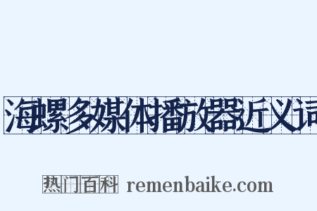 海螺多媒体播放器近义词是什么意思的图片